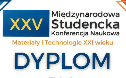 III miejsce na XXV Międzynarodowej Studenckiej Konferencji Naukowej !